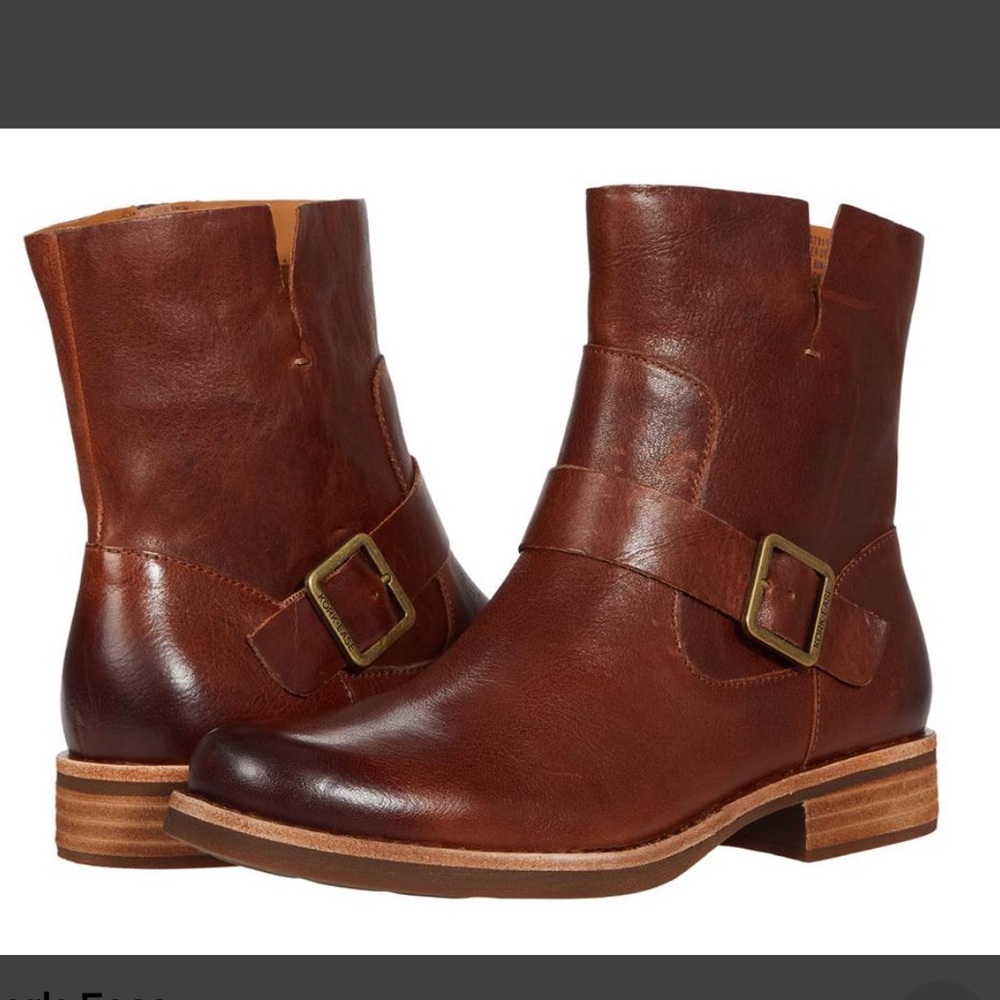 Kork-Ease Brown Leather Ankle Boots